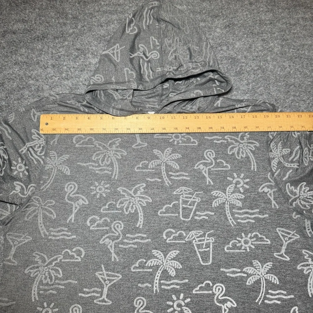 Chubbies Performance Hoodie Reflective‎ Cocktails Flamingo Palm Trees Men 2XL